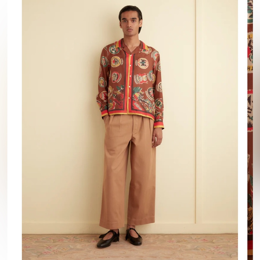 Editorial pick! Bode men silk shirt